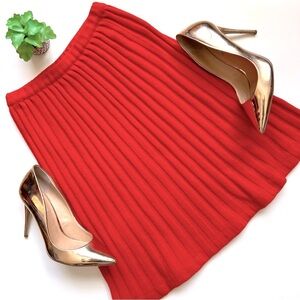 Vintage 1970s Ballantyne Berk of Burlington Arcade Scotland Red Cashmere Skirt S